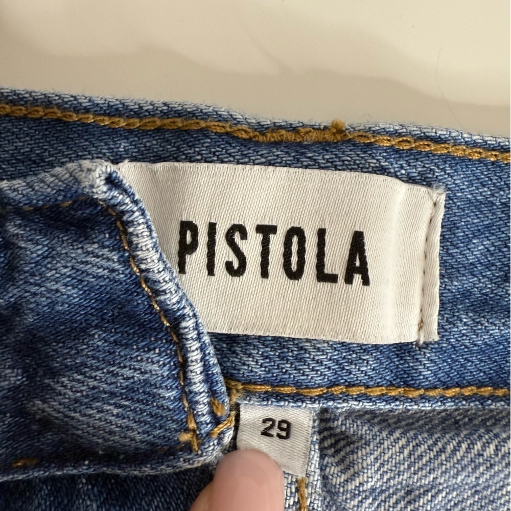 Pistola Charlie High Rise Straight Distressed Jeans size 29 - Picture 13 of 13